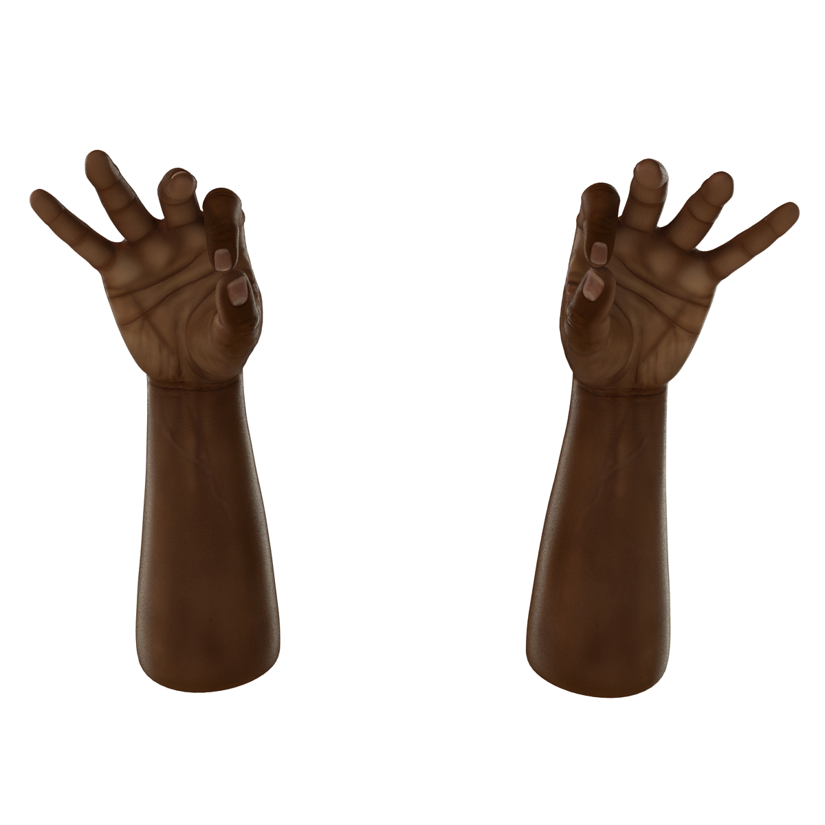 African Man Hands Pose 5 3D model