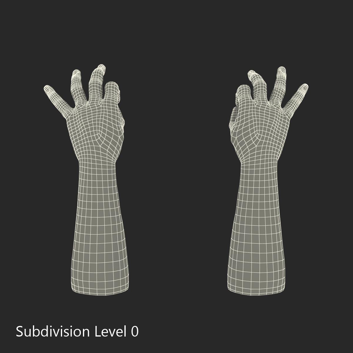 African Man Hands Pose 5 3D model