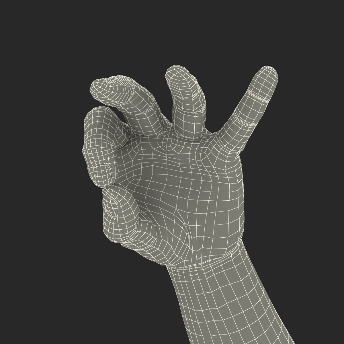 African Man Hands Pose 5 3D model