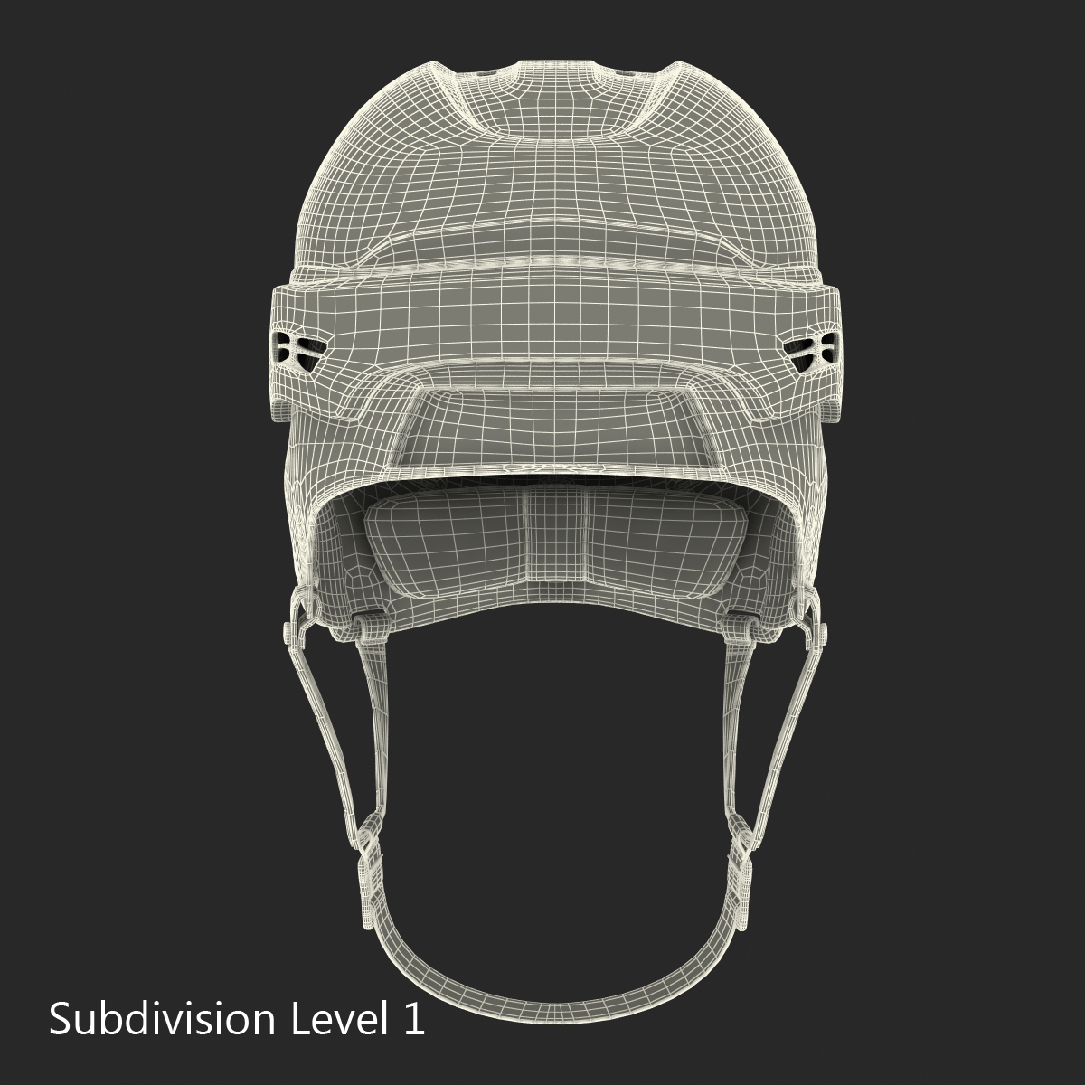 Ice Hockey Helmet Blue 2 3D model