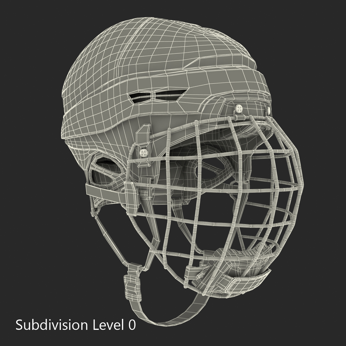 Ice Hockey Helmet Blue 3D