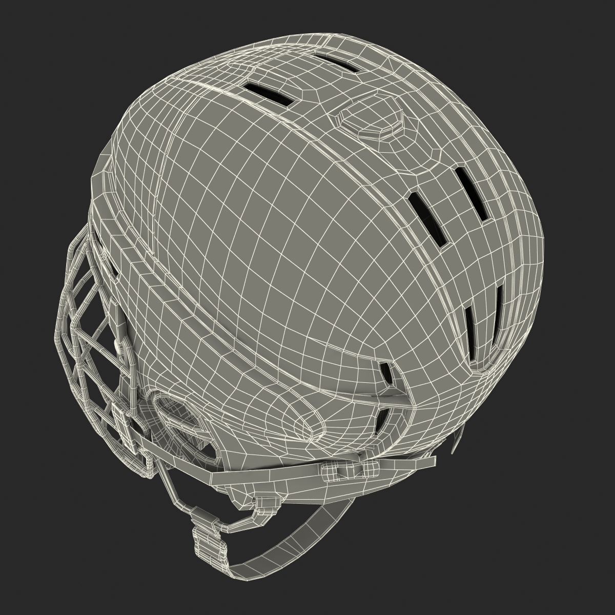 Ice Hockey Helmet Blue 3D