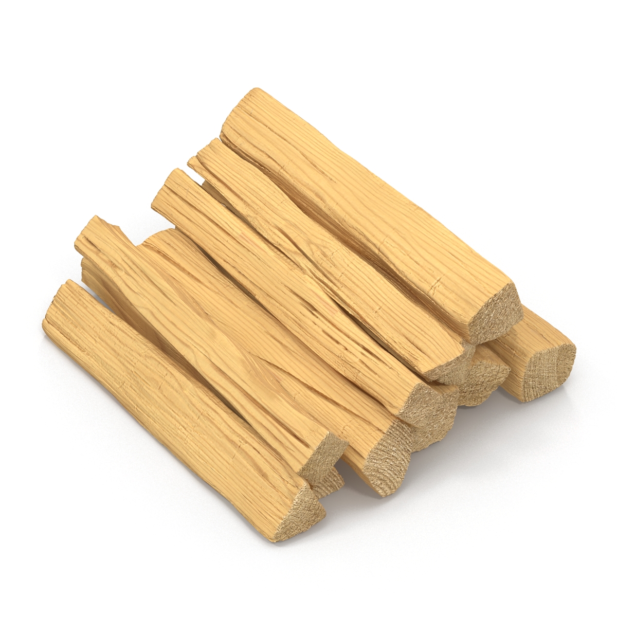 3D model Split Wood Logs