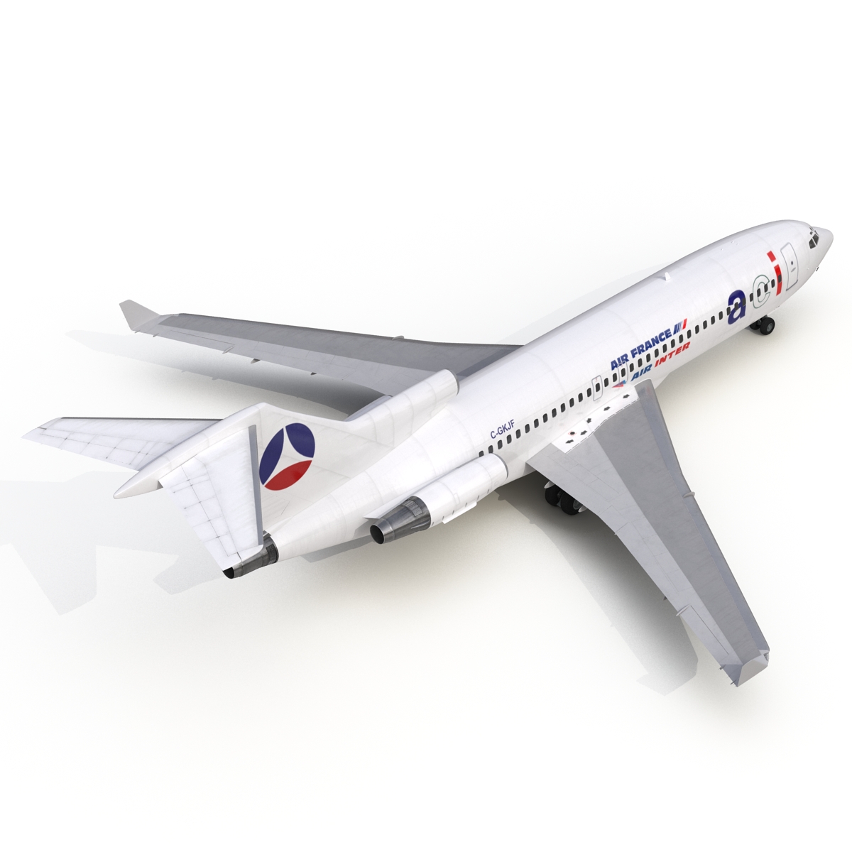 3D Boeing 727 100 Private Air France model