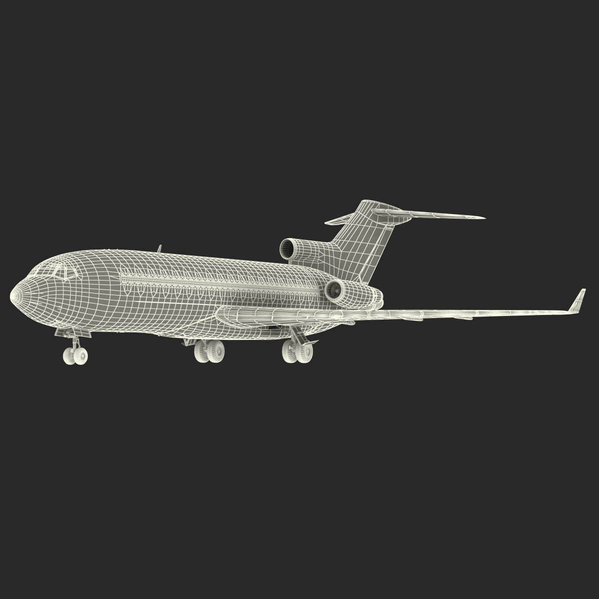 3D Boeing 727 100 Private Air France model