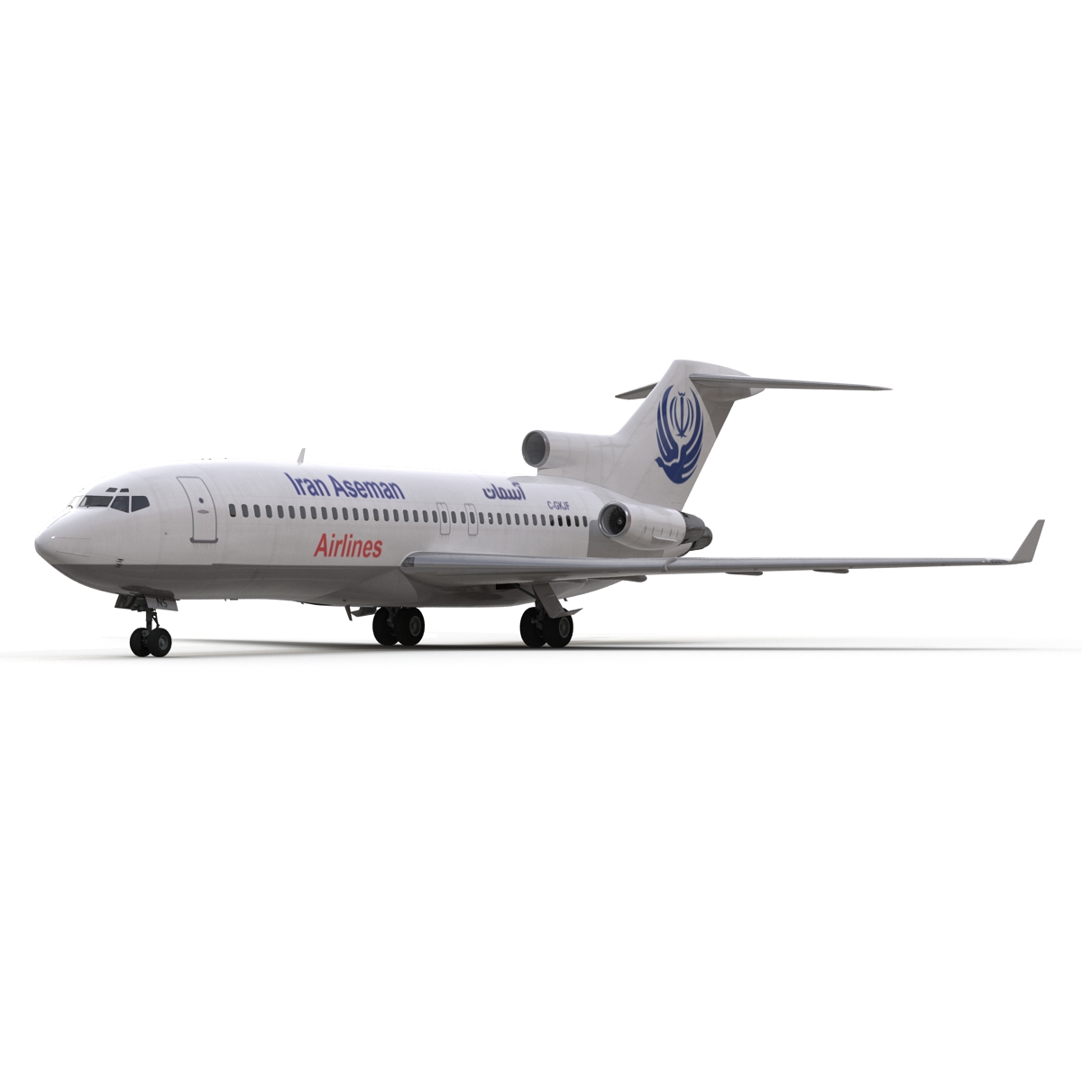 3D Boeing 727 100 Private Iran Aseman Airlines model