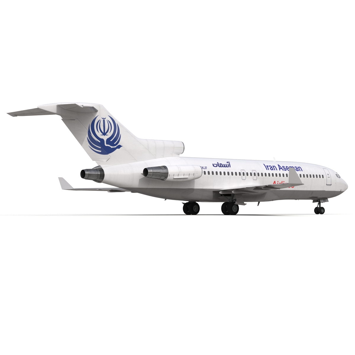 3D Boeing 727 100 Private Iran Aseman Airlines model