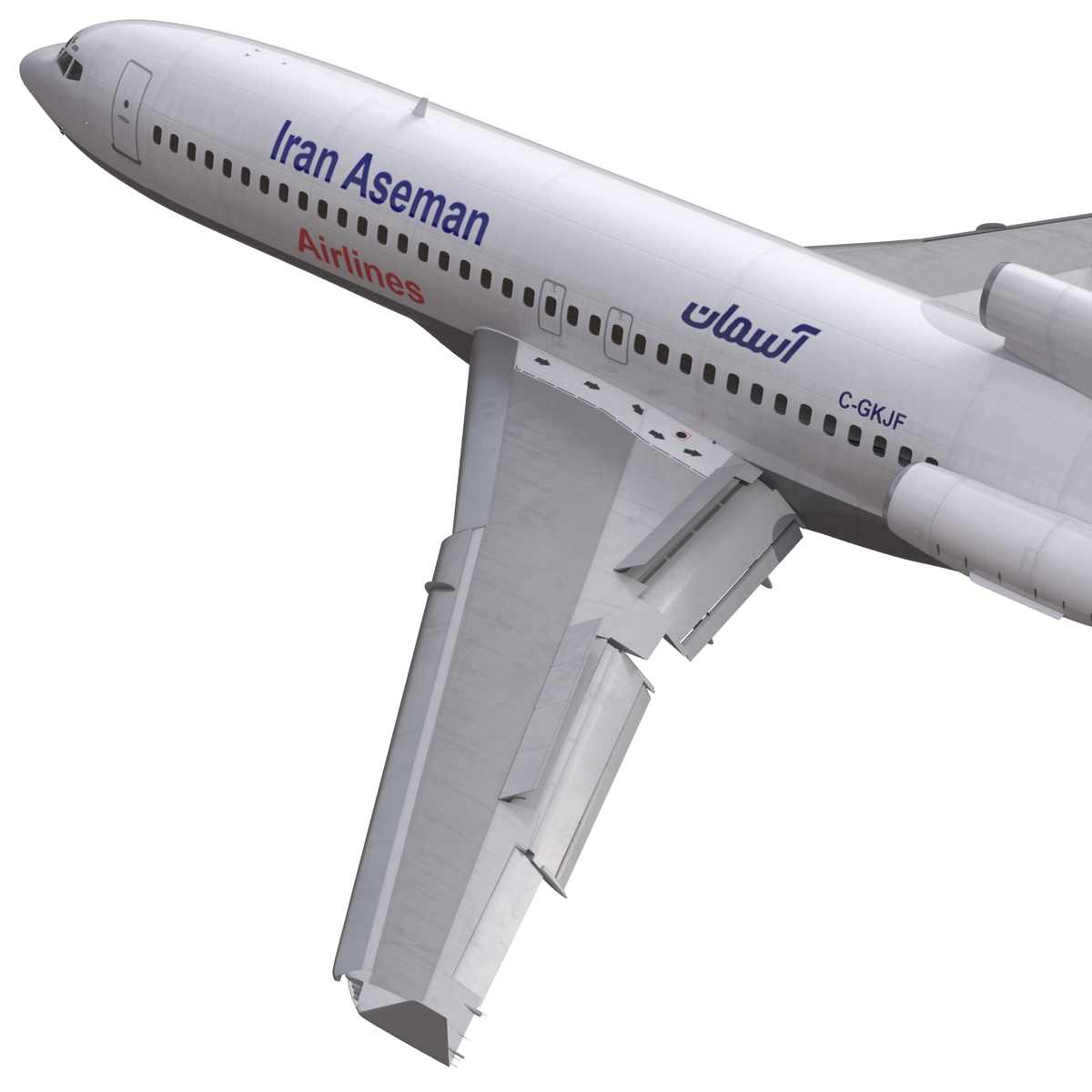 3D Boeing 727 100 Private Iran Aseman Airlines model