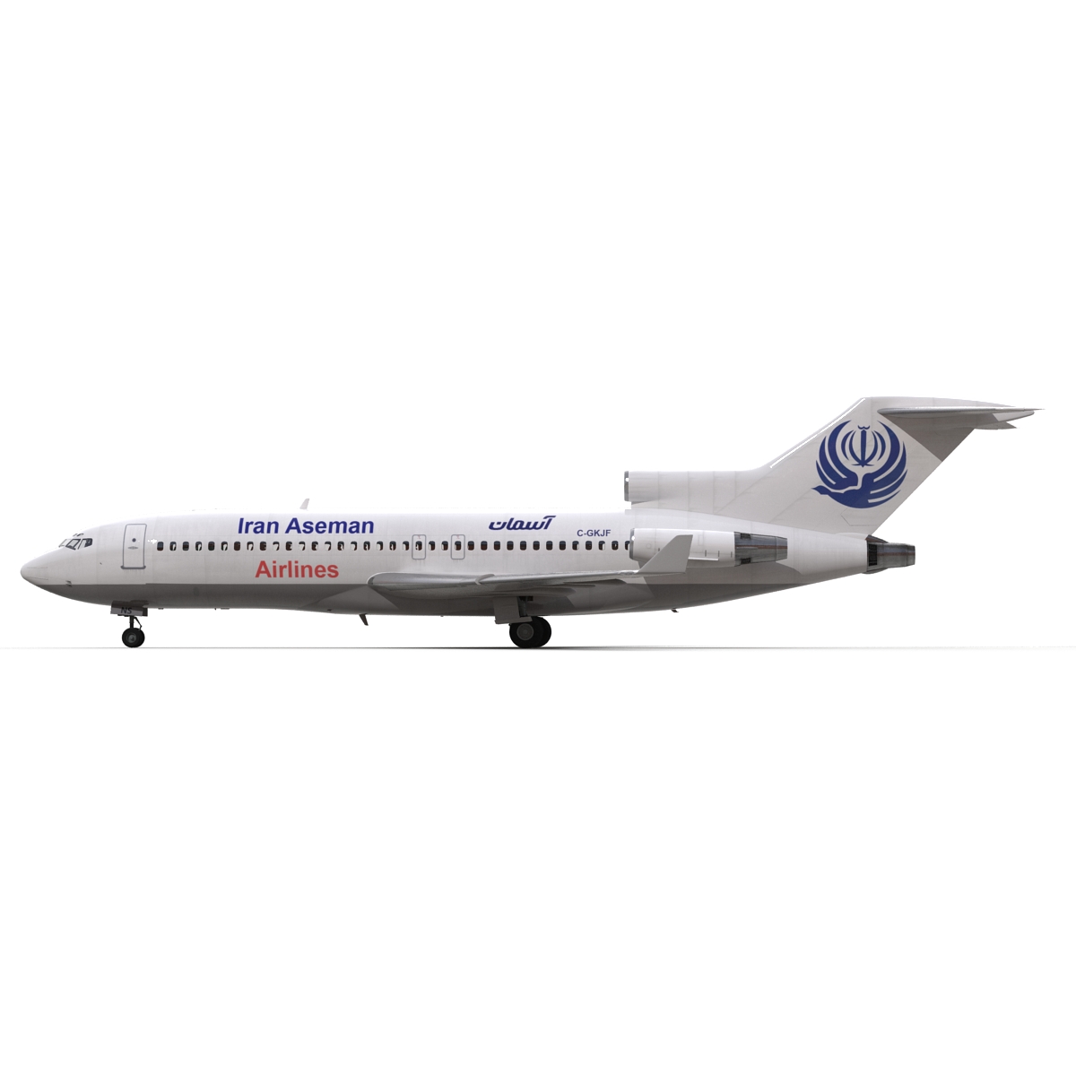 3D Boeing 727 100 Private Iran Aseman Airlines model