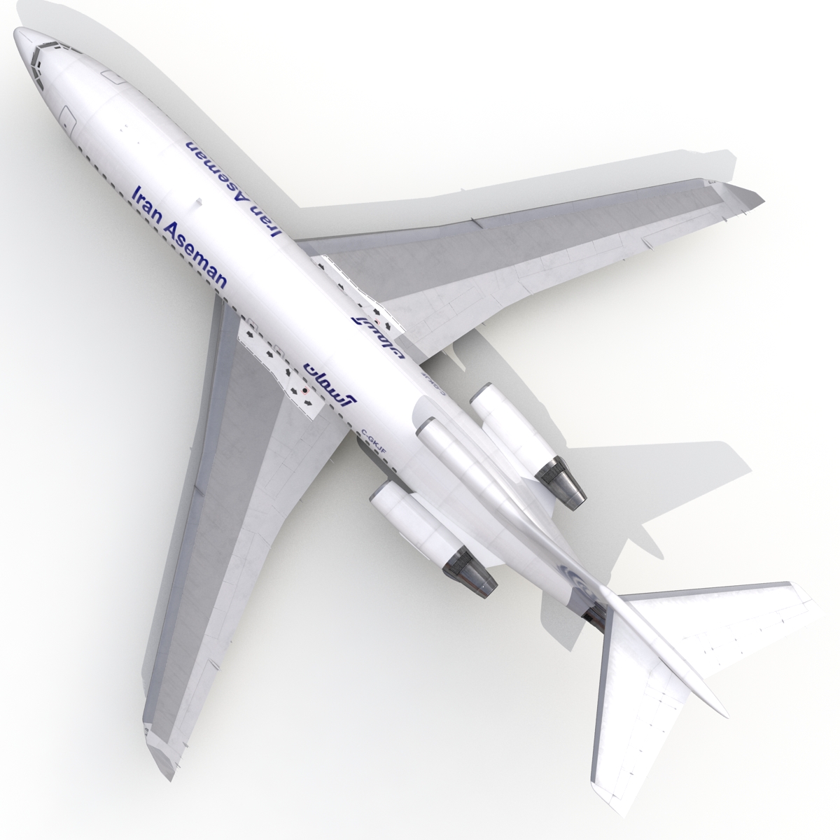 3D Boeing 727 100 Private Iran Aseman Airlines model