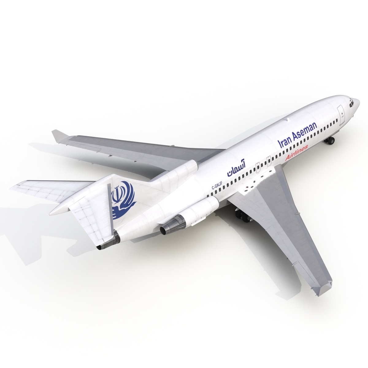 3D Boeing 727 100 Private Iran Aseman Airlines model