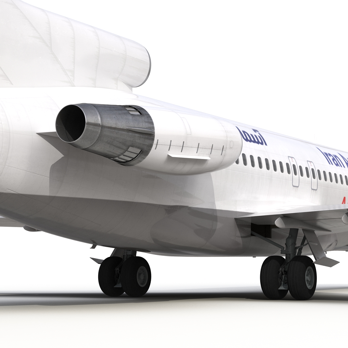 3D Boeing 727 100 Private Iran Aseman Airlines model