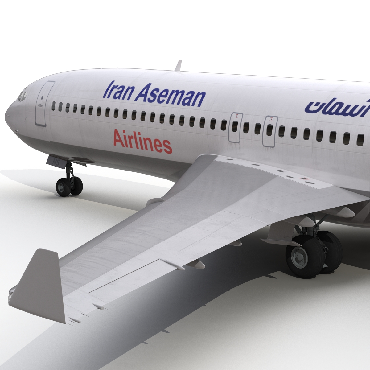 3D Boeing 727 100 Private Iran Aseman Airlines model