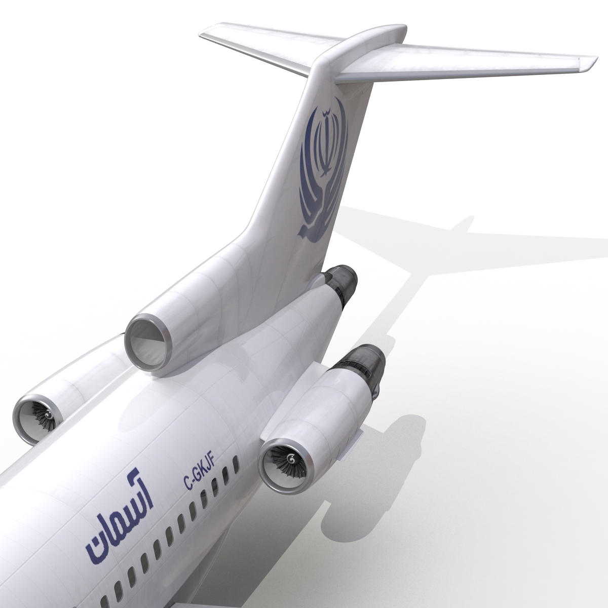 3D Boeing 727 100 Private Iran Aseman Airlines model