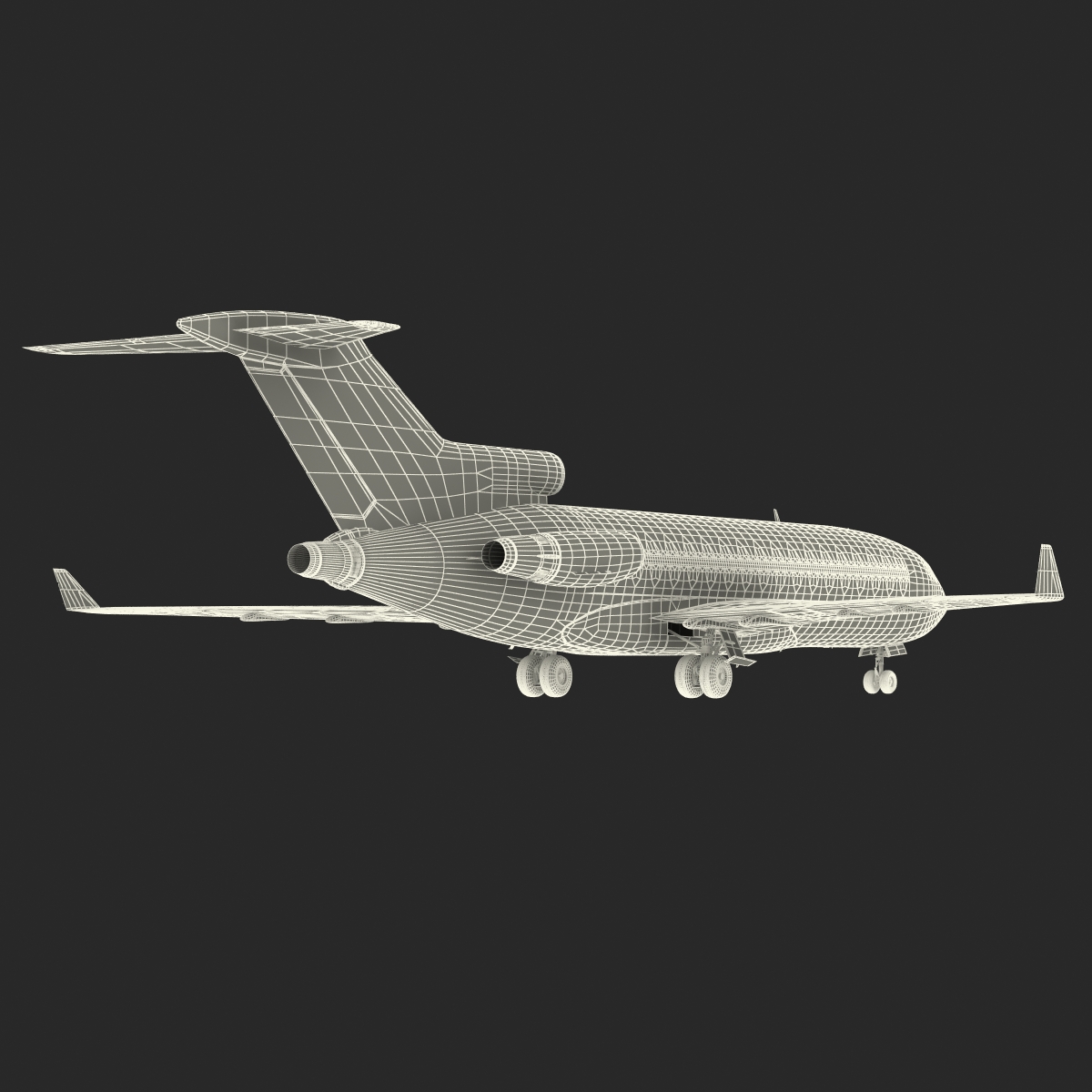 3D Boeing 727 100 Private Iran Aseman Airlines model