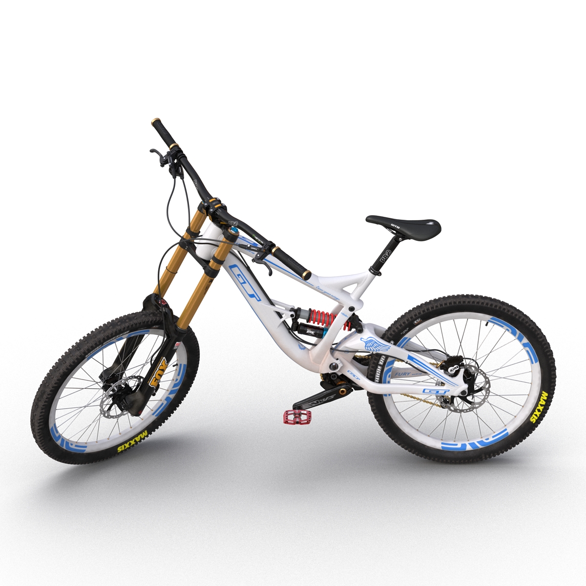 Mountain Bike GT Fury White 3D