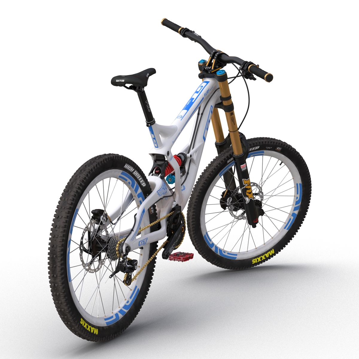 Mountain Bike GT Fury White 3D