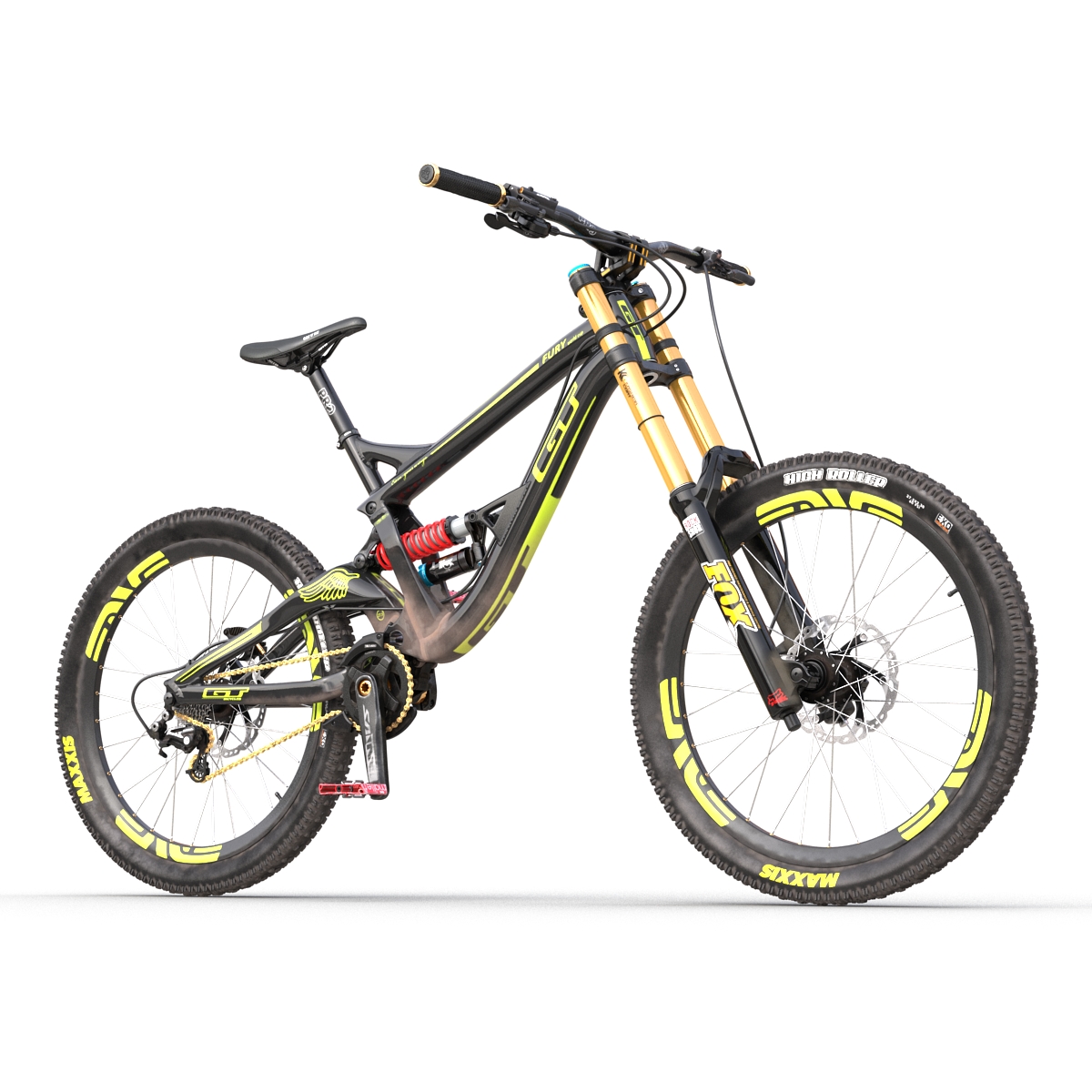 3D Mountain Bike GT Fury Rigged model