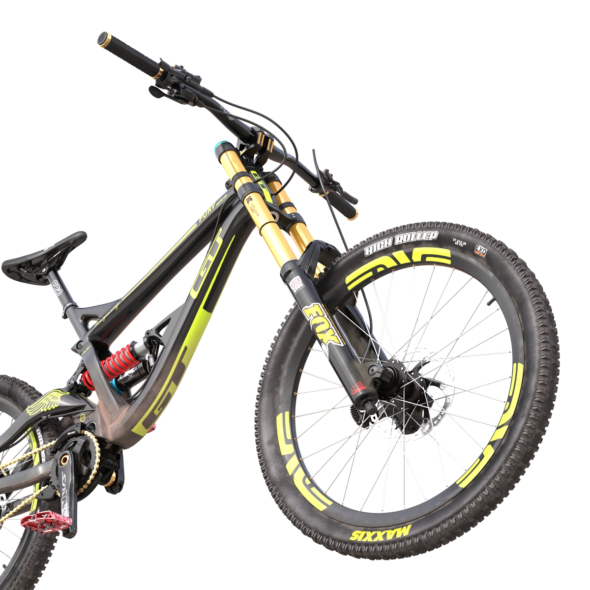 3D Mountain Bike GT Fury Rigged model