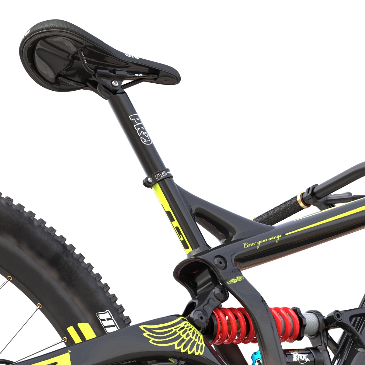 3D Mountain Bike GT Fury Rigged model