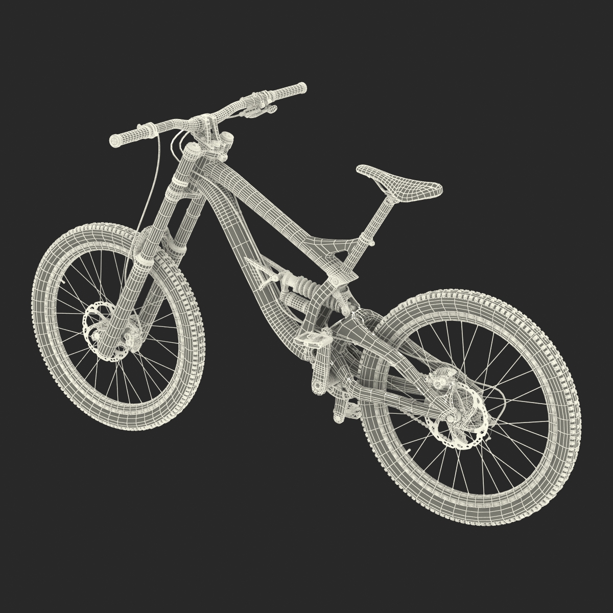 3D Mountain Bike GT Fury Rigged model