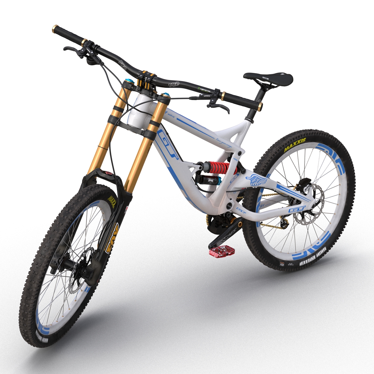 Mountain Bike GT Fury White 3D