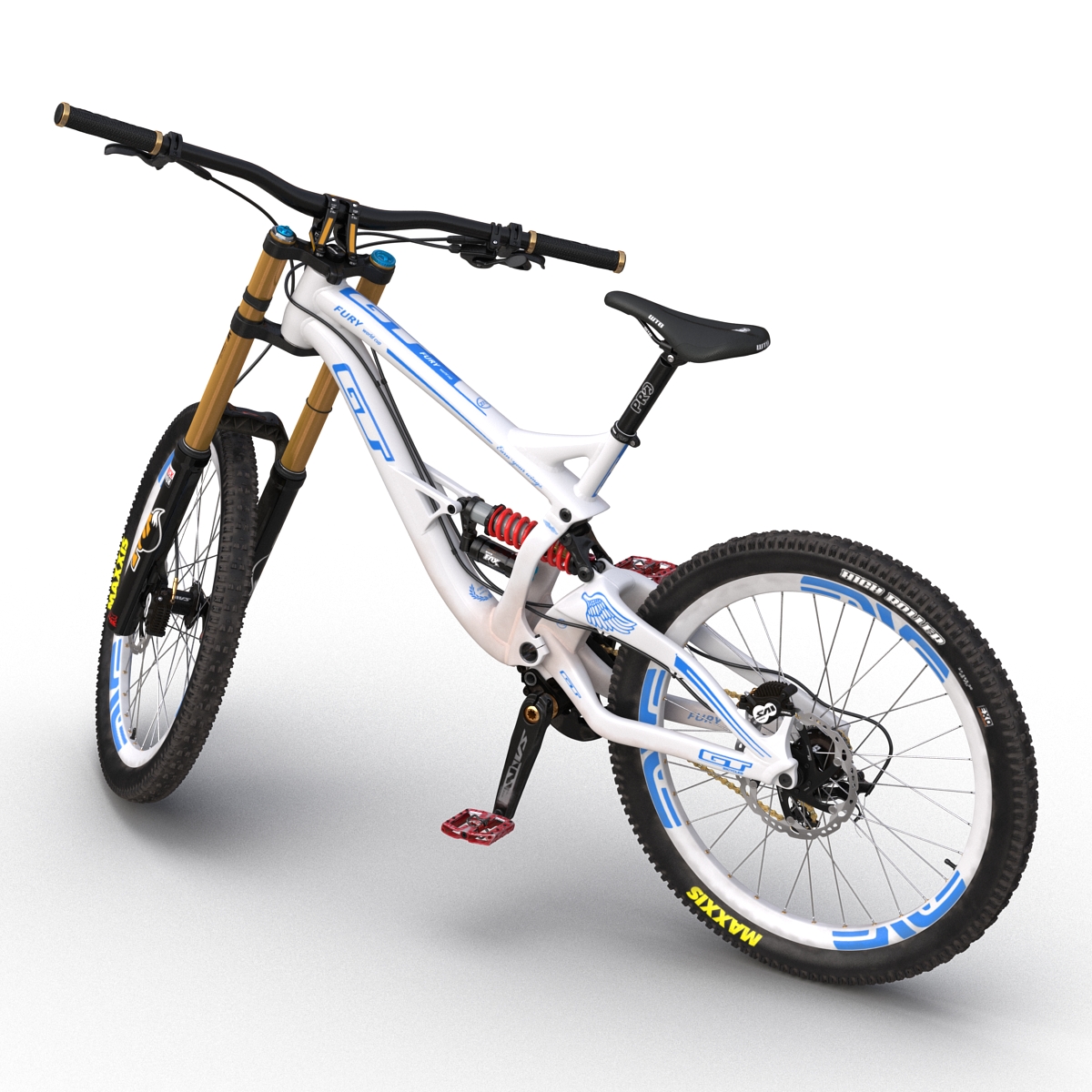 Mountain Bike GT Fury White 3D