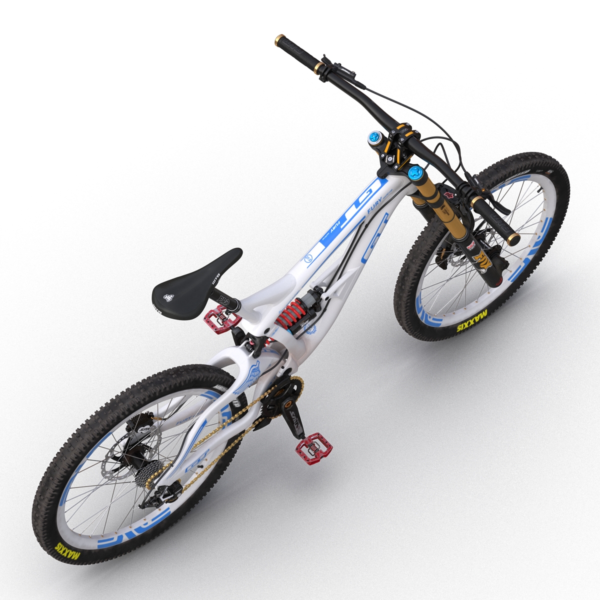 Mountain Bike GT Fury White 3D