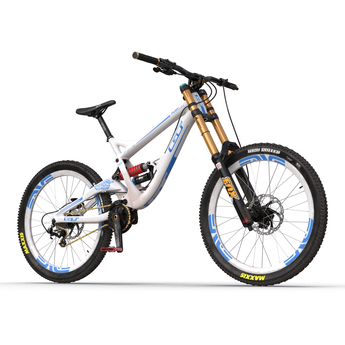 Mountain Bike GT Fury White 3D