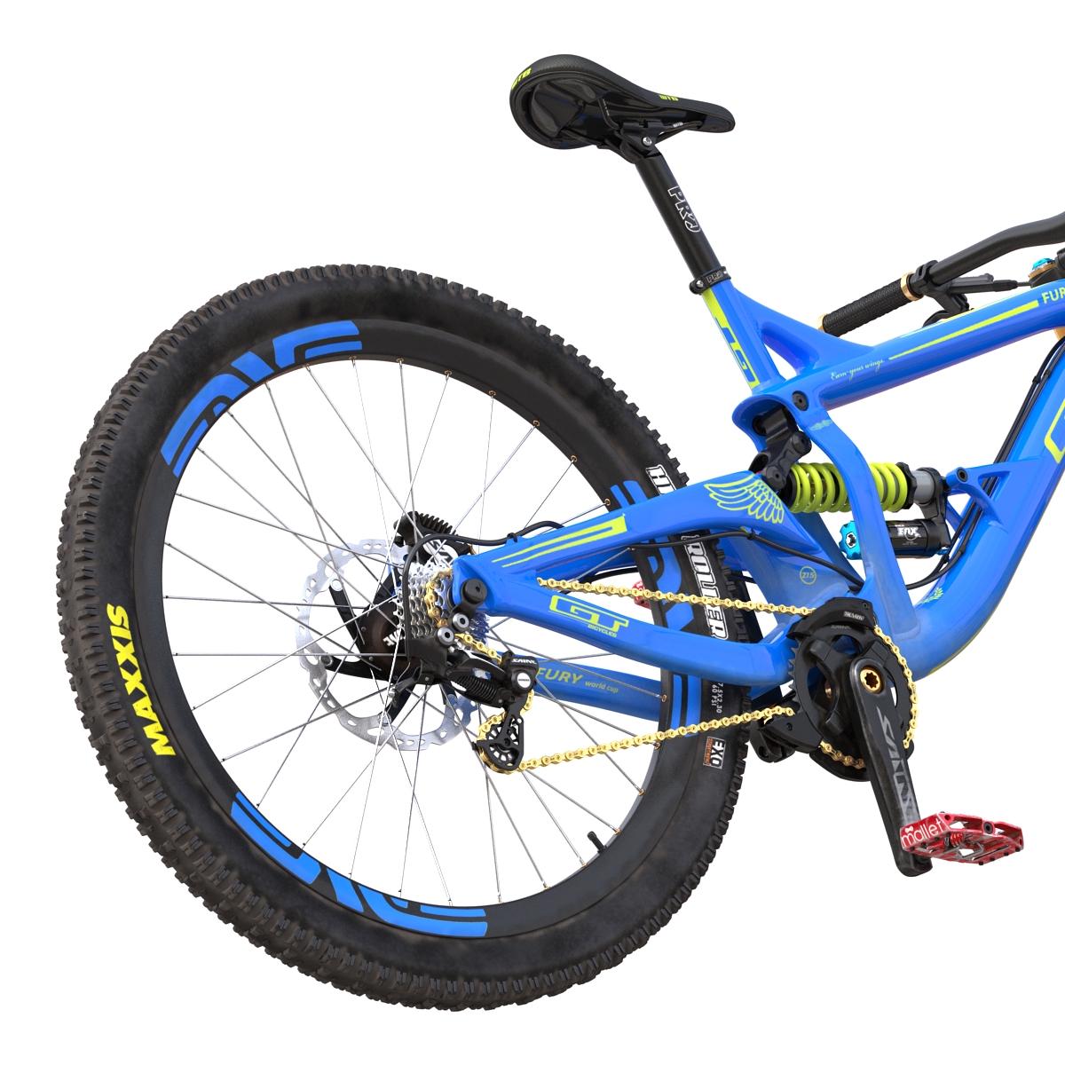 3D Mountain Bike GT Fury Blue