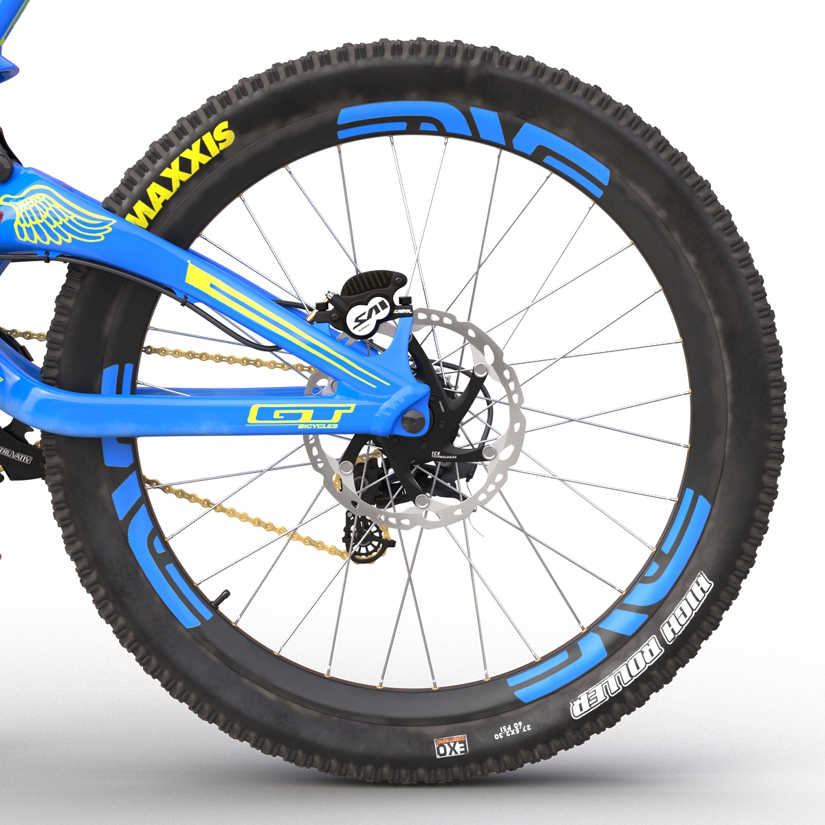 3D Mountain Bike GT Fury Blue