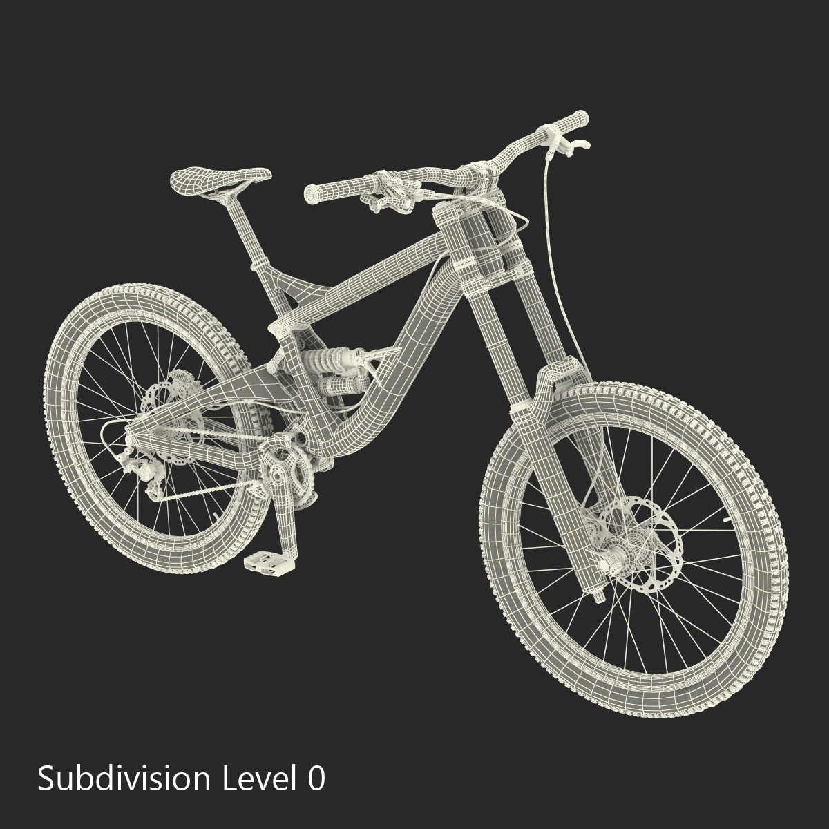 Mountain Bike GT Fury Green Rigged 3D model