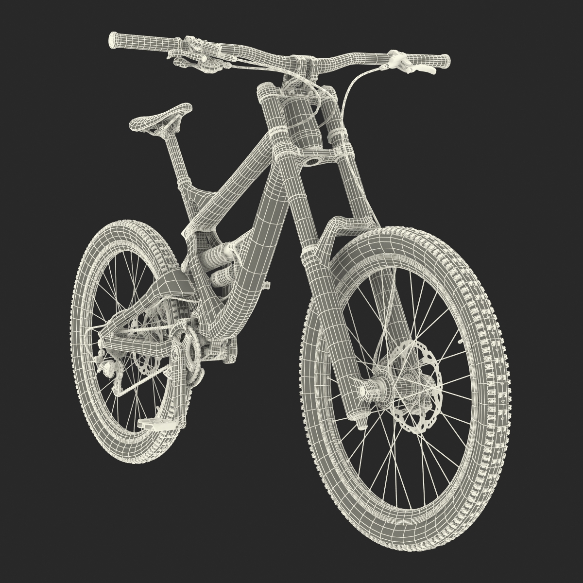 Mountain Bike GT Fury Green Rigged 3D model