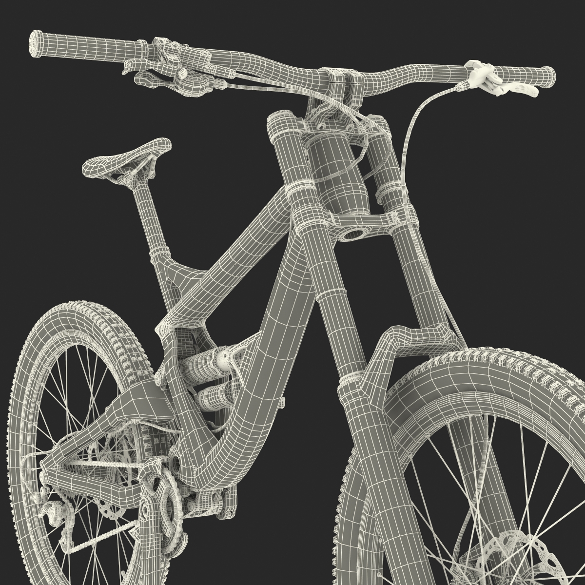 Mountain Bike GT Fury Green Rigged 3D model