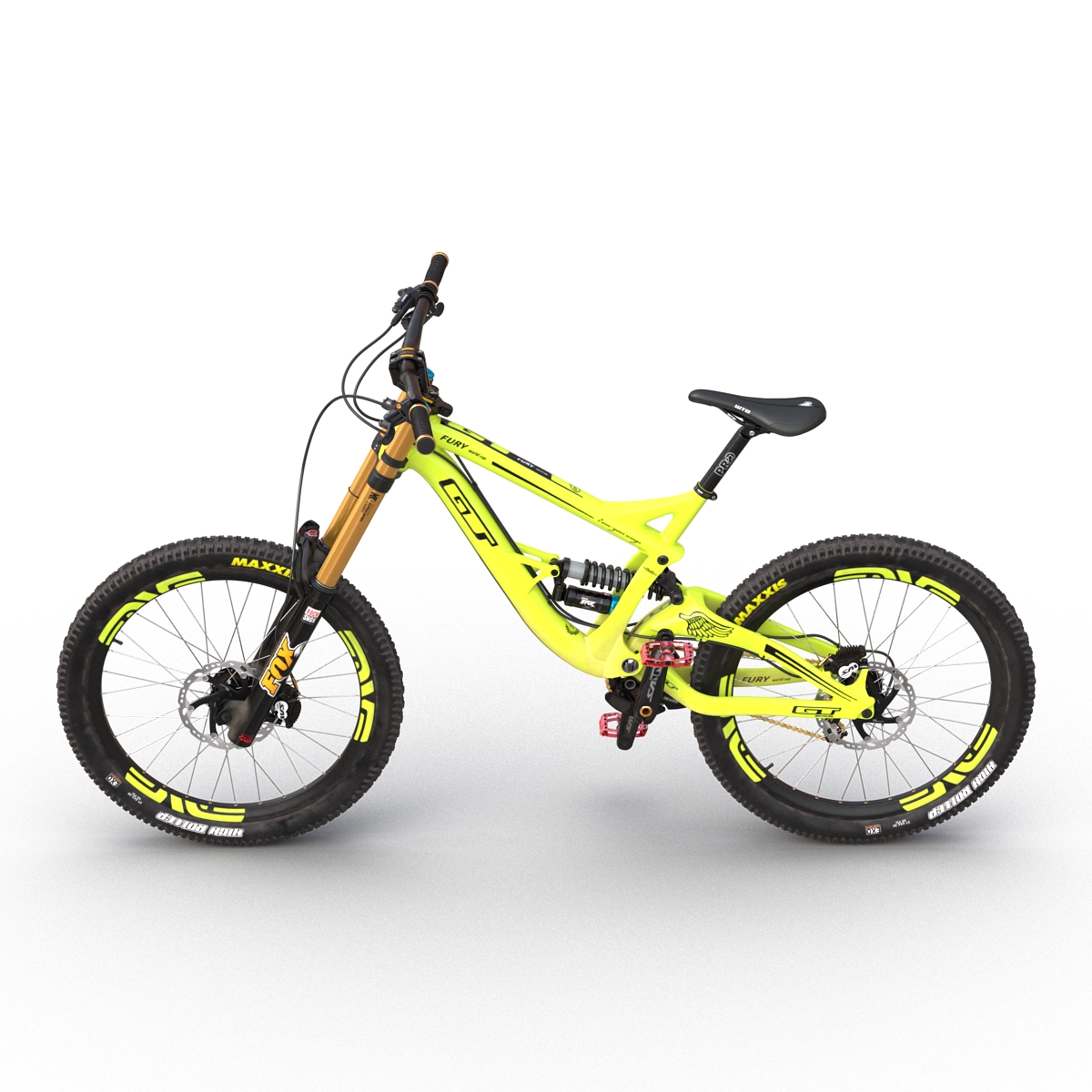 Mountain Bike GT Fury Green 3D