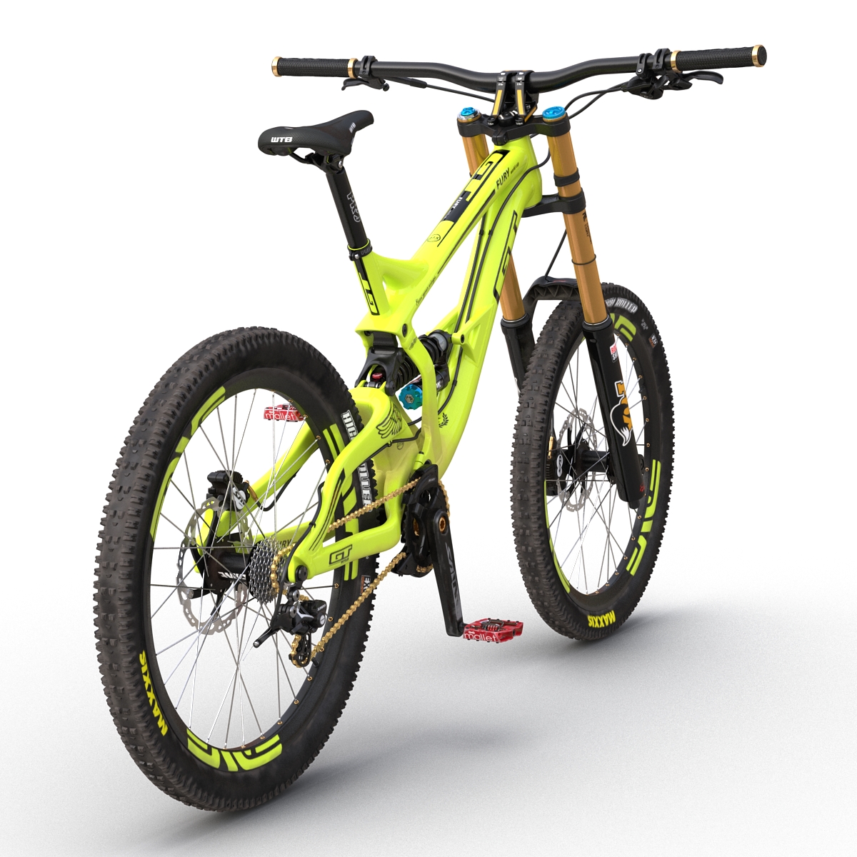 Mountain Bike GT Fury Green 3D