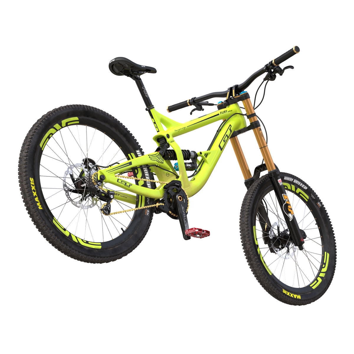 Mountain Bike GT Fury Green 3D