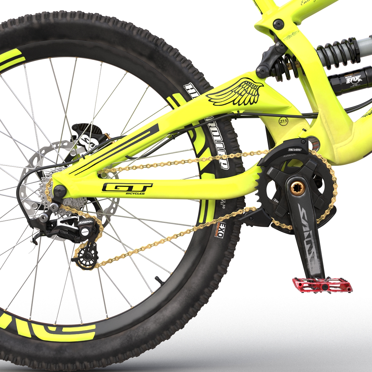 Mountain Bike GT Fury Green 3D