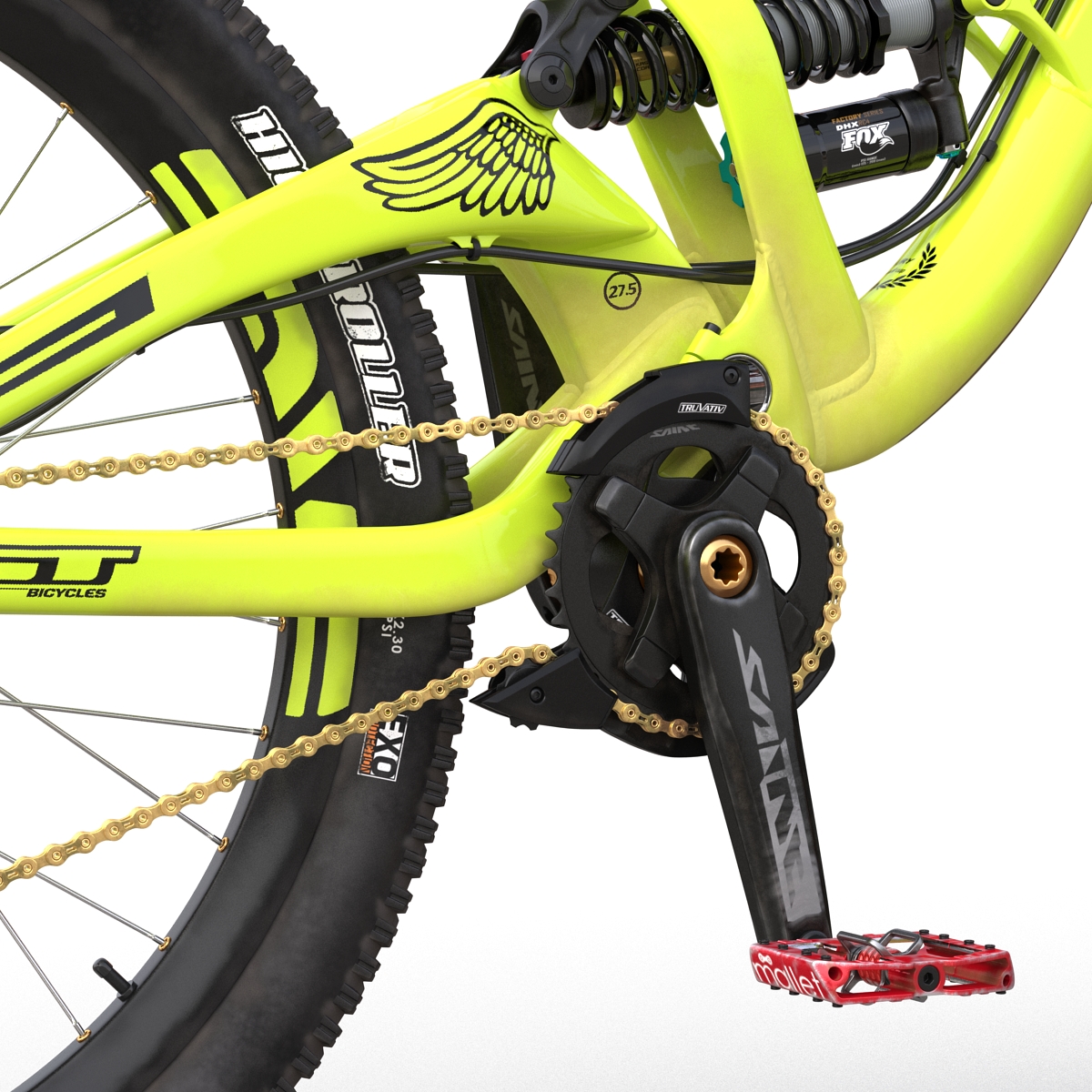 Mountain Bike GT Fury Green 3D