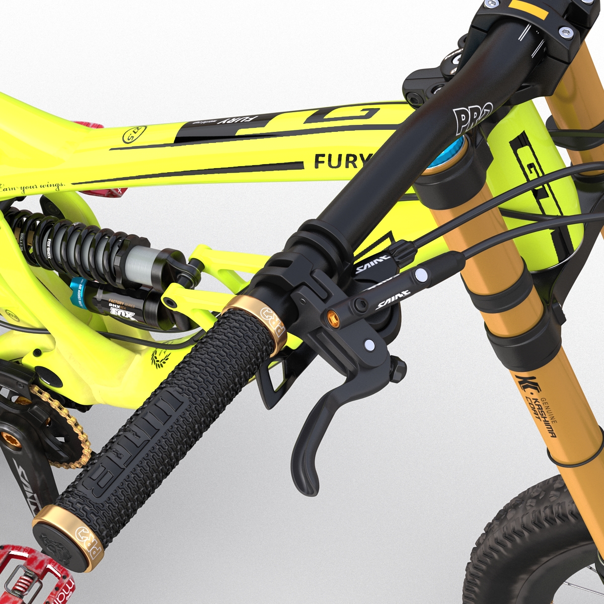 Mountain Bike GT Fury Green 3D