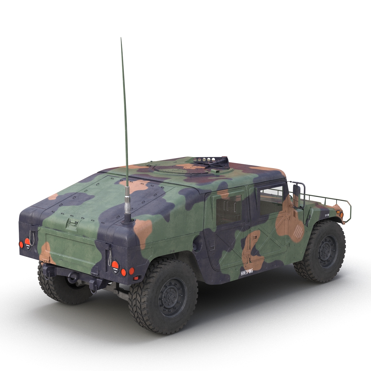 3D Humvee Camo Rigged model