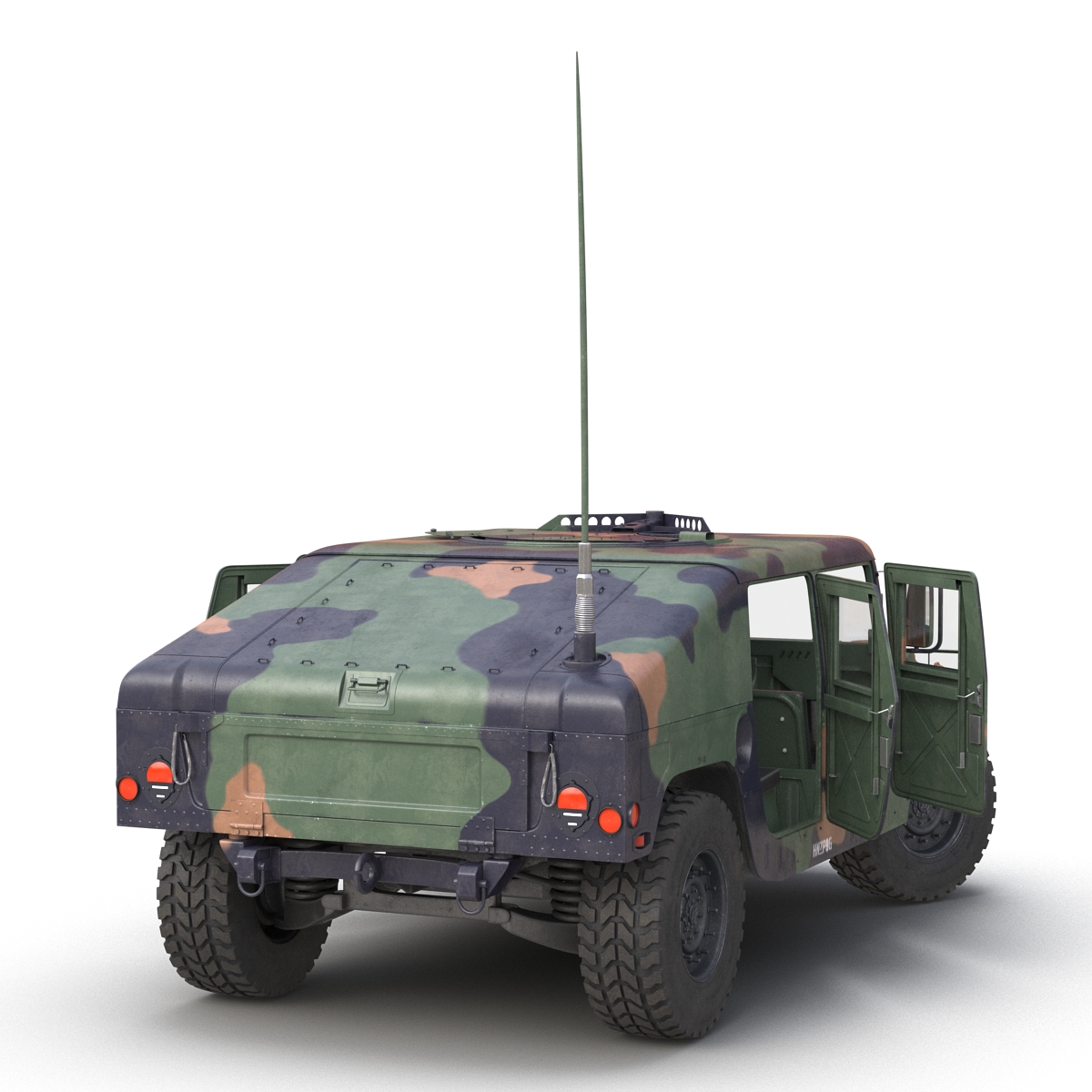 3D Humvee Camo Rigged model