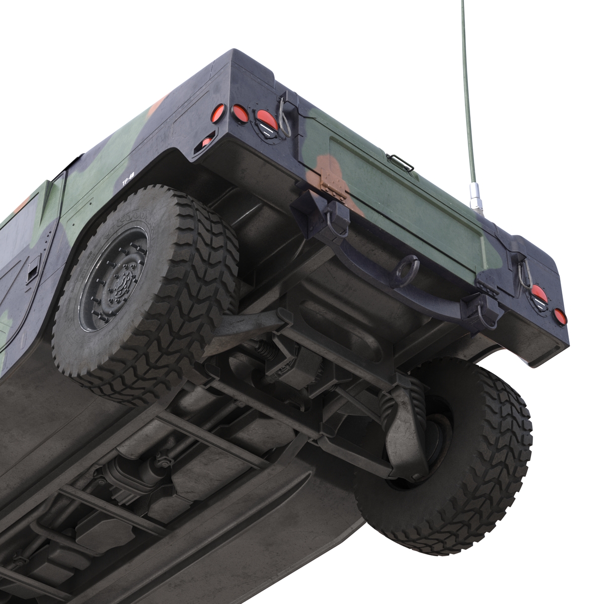 3D Humvee Camo Rigged model