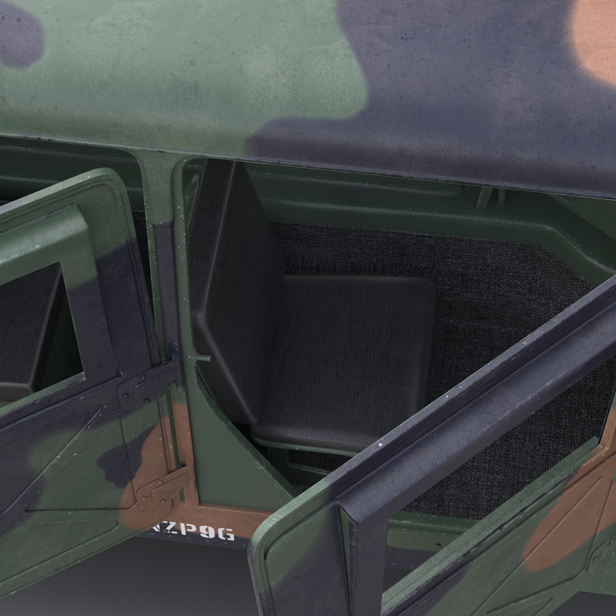 3D Humvee Camo Rigged model