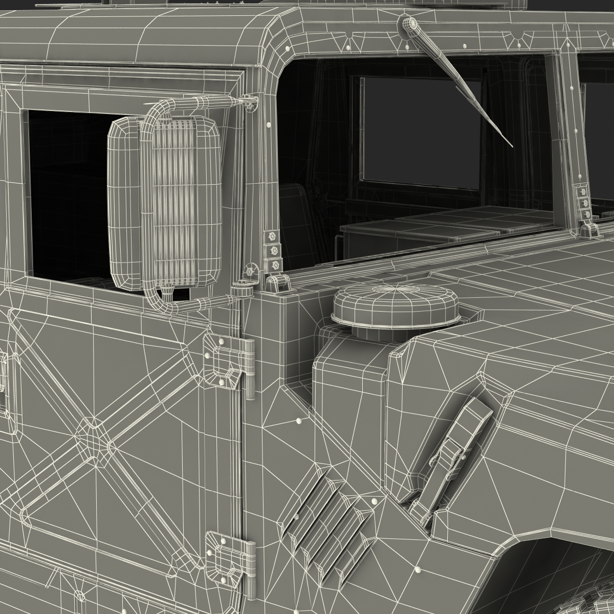 3D Humvee Camo Rigged model