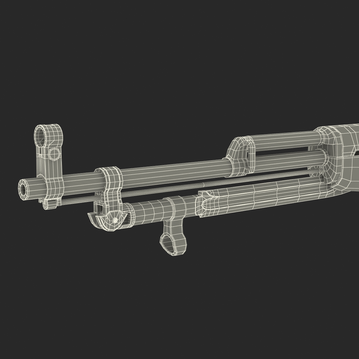 3D Soviet Semi Automatic Carbine SKS 45