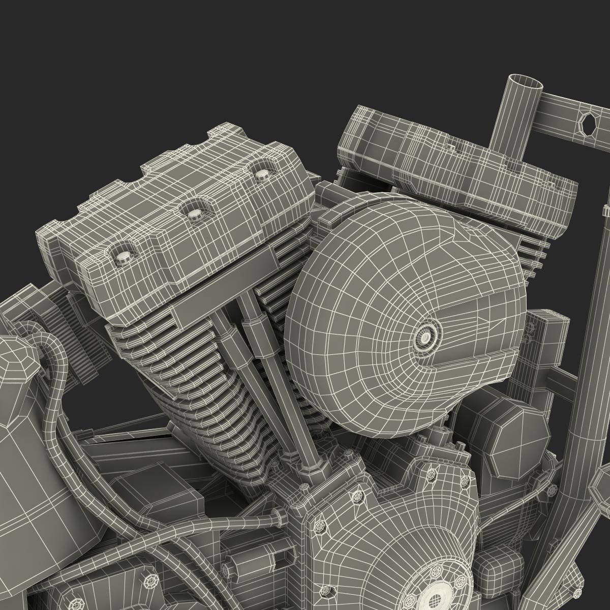 Motorcycle Engine 2 3D model