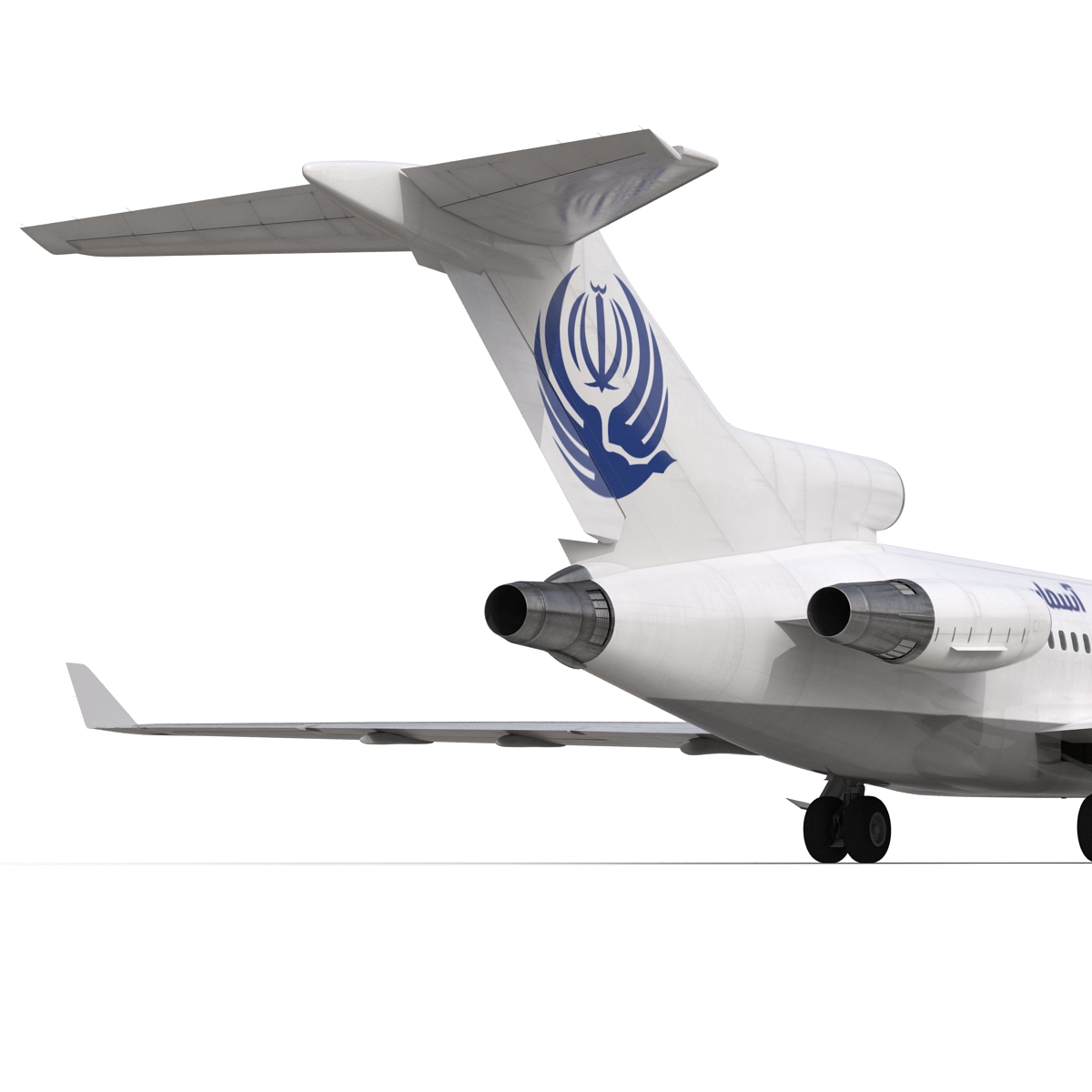 3D model Boeing 727 100 Private Iran Aseman Airlines Rigged