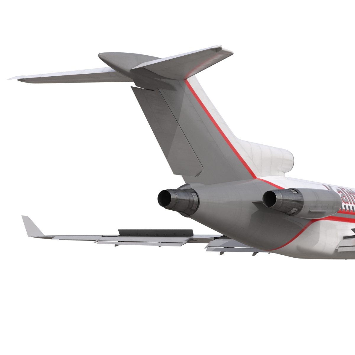 3D Boeing 727 100 Private Kalitta Air Rigged