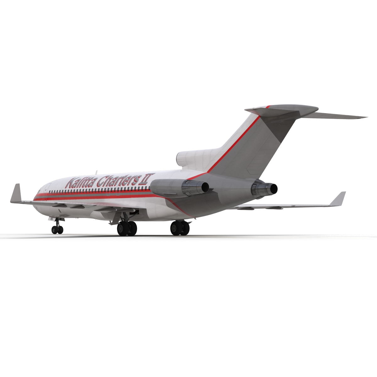 3D Boeing 727 100 Private Kalitta Air Rigged